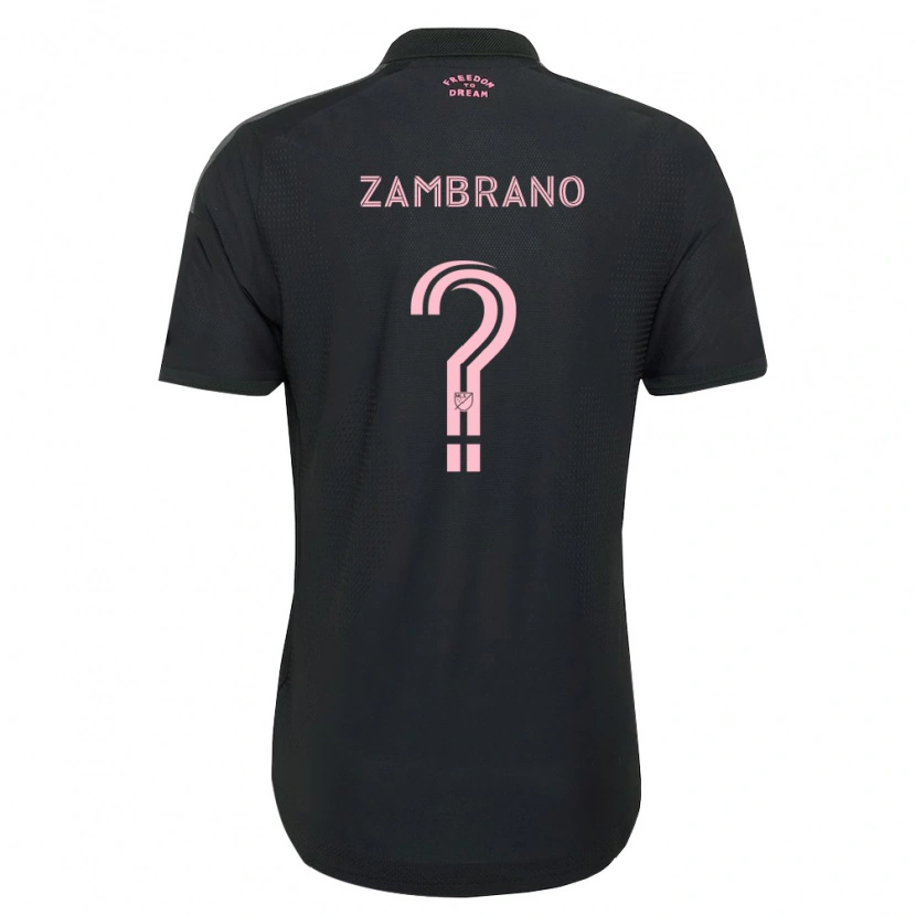 Danxen Hombre Camiseta Matteo Zambrano #0 Rosa Negro Blanco 2ª Equipación 2026/27 La Camisa