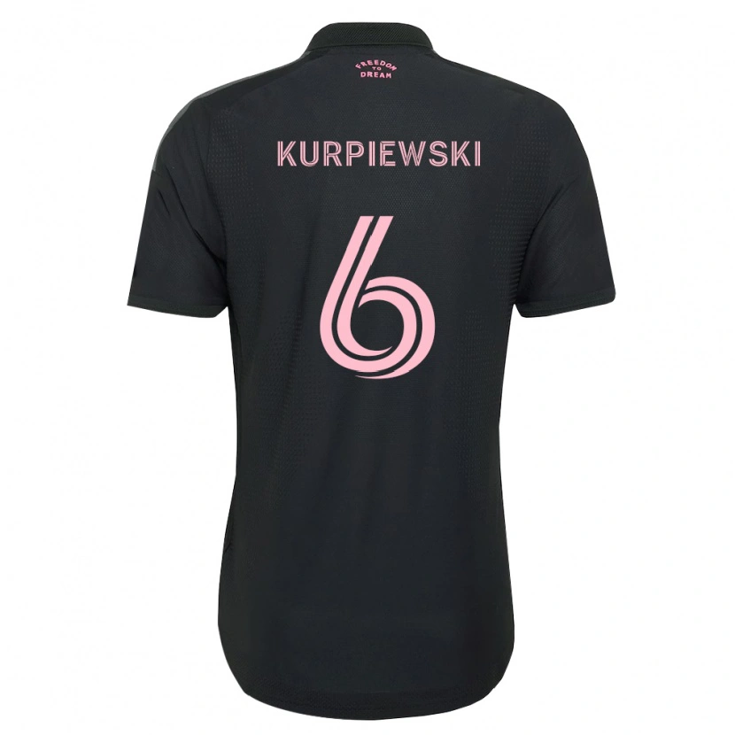 Danxen Hombre Camiseta Ethan Kurpiewski #6 Rosa Negro Blanco 2ª Equipación 2026/27 La Camisa