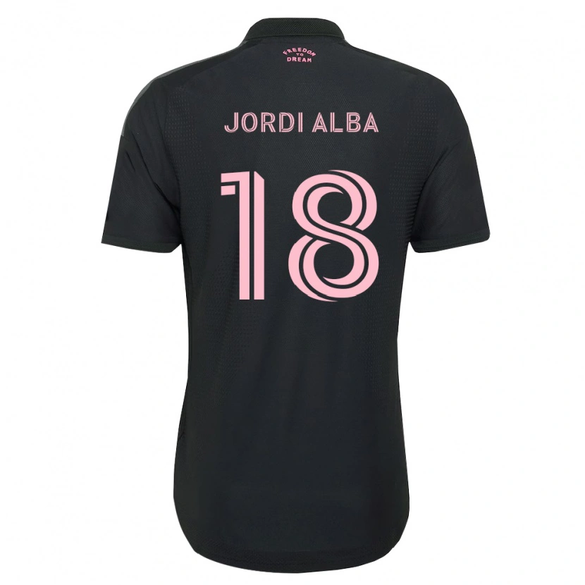 Danxen Hombre Camiseta Jordi Alba #18 Rosa Negro Blanco 2ª Equipación 2026/27 La Camisa