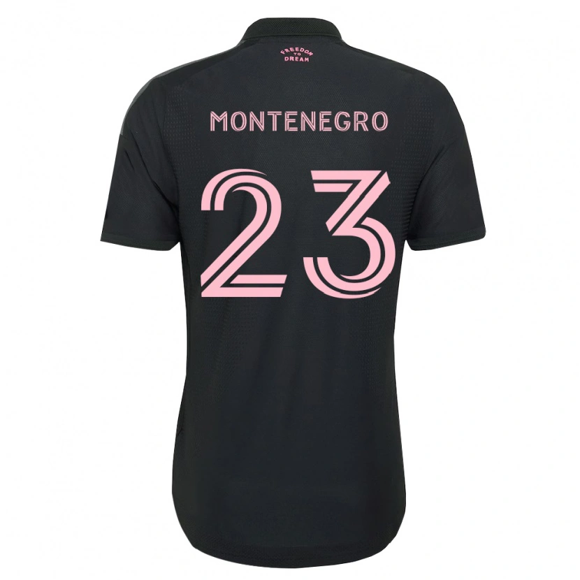 Danxen Hombre Camiseta Ricardo Montenegro #23 Rosa Negro Blanco 2ª Equipación 2026/27 La Camisa