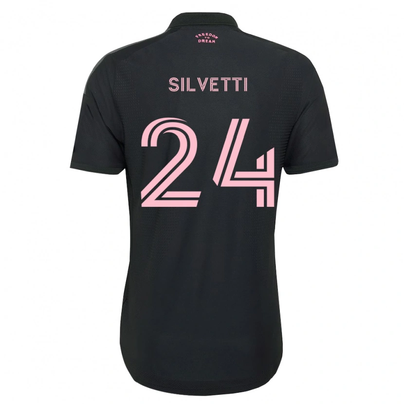 Danxen Hombre Camiseta Mateo Silvetti #24 Rosa Negro Blanco 2ª Equipación 2026/27 La Camisa