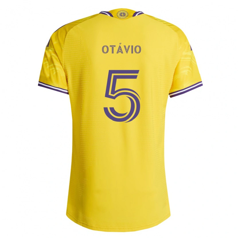Danxen Hombre Camiseta Luis Otávio #5 Amarillo Morado 2ª Equipación 2026/27 La Camisa