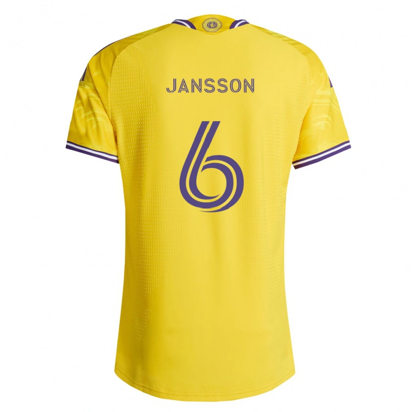 Danxen Hombre Camiseta Robin Jansson #6 Amarillo Morado 2ª Equipación 2026/27 La Camisa