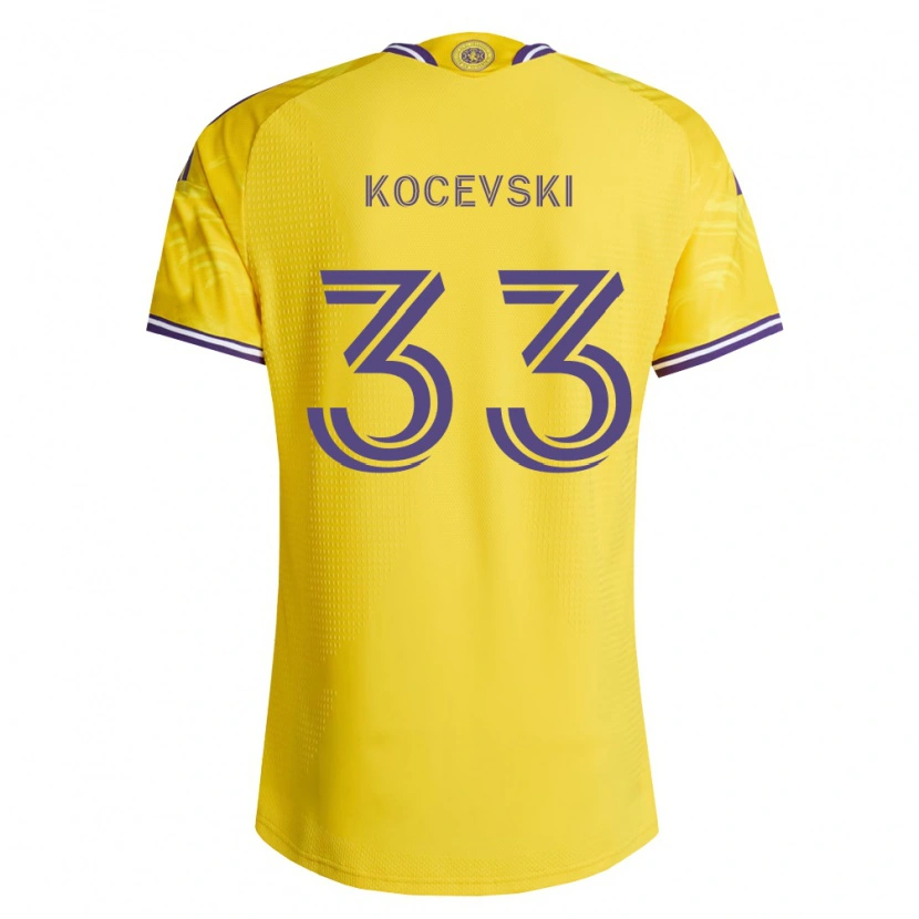 Danxen Hombre Camiseta Jeorgio Kocevski #33 Amarillo Morado 2ª Equipación 2026/27 La Camisa