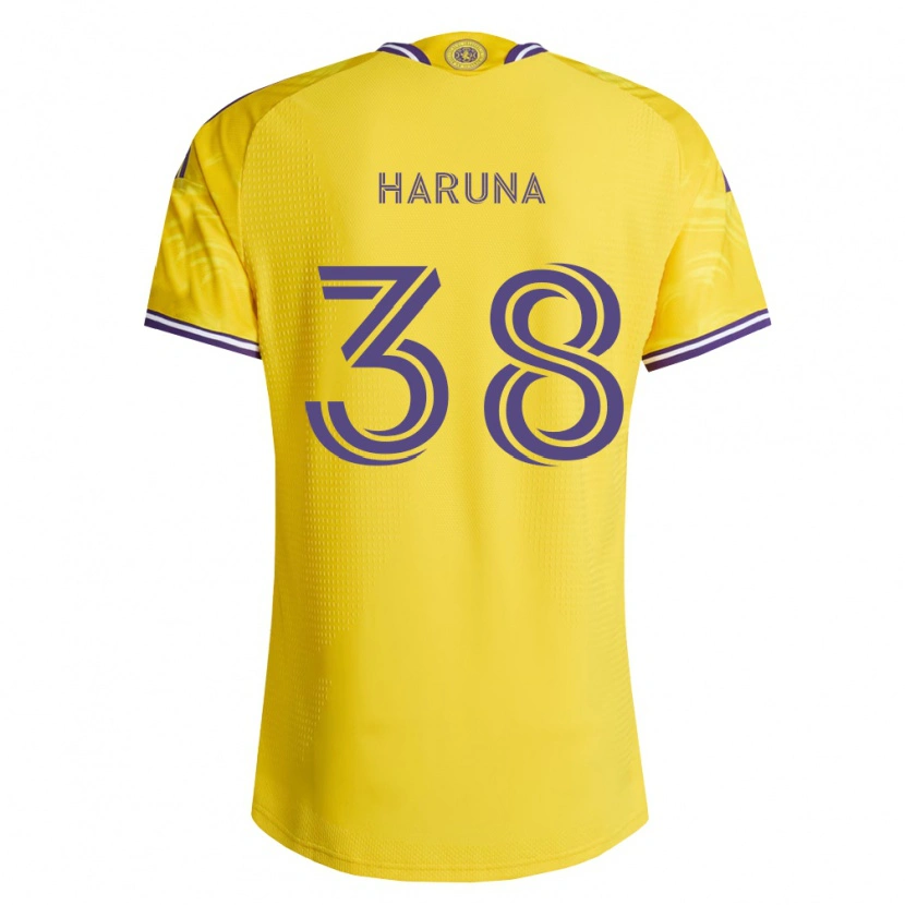 Danxen Hombre Camiseta Issah Haruna #38 Amarillo Morado 2ª Equipación 2026/27 La Camisa