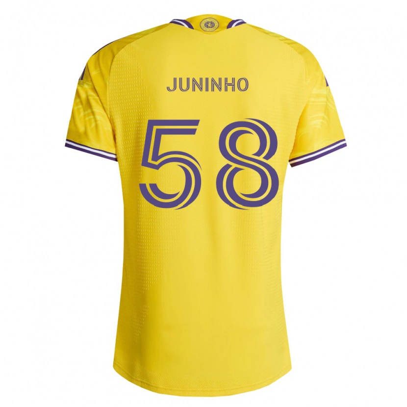 Danxen Hombre Camiseta Juninho #58 Amarillo Morado 2ª Equipación 2026/27 La Camisa