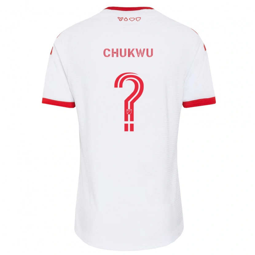 Danxen Hombre Camiseta Robert Chukwu #0 Blanco Rojo Negro 2ª Equipación 2026/27 La Camisa
