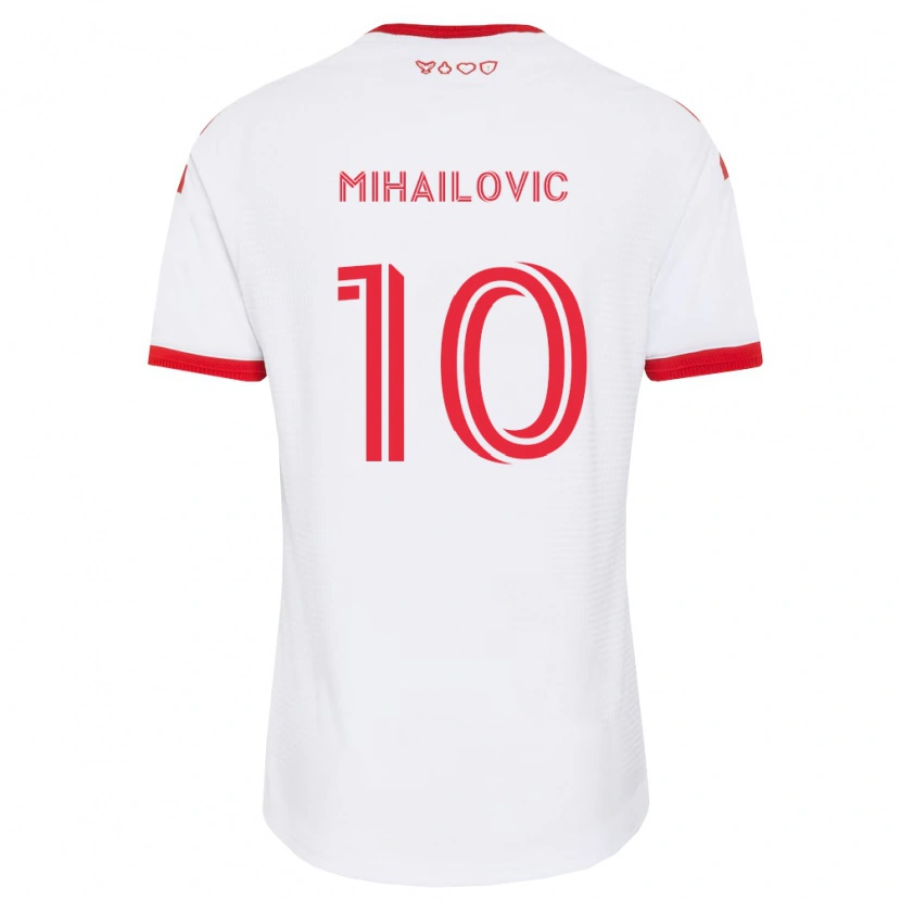 Danxen Hombre Camiseta Djordje Mihailovic #10 Blanco Rojo Negro 2ª Equipación 2026/27 La Camisa