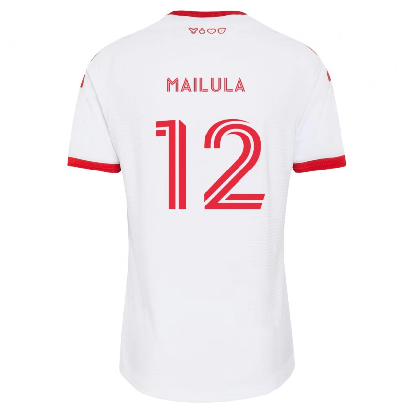 Danxen Hombre Camiseta Cassius Mailula #12 Blanco Rojo Negro 2ª Equipación 2026/27 La Camisa