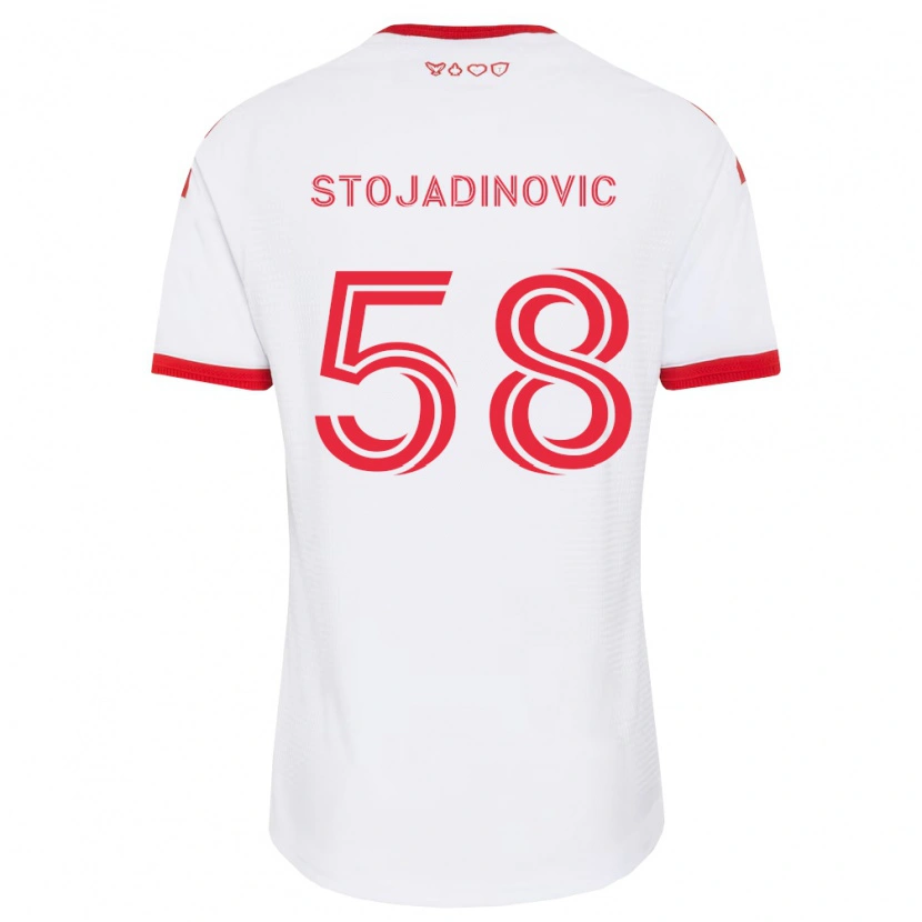 Danxen Hombre Camiseta Marko Stojadinovic #58 Blanco Rojo Negro 2ª Equipación 2026/27 La Camisa