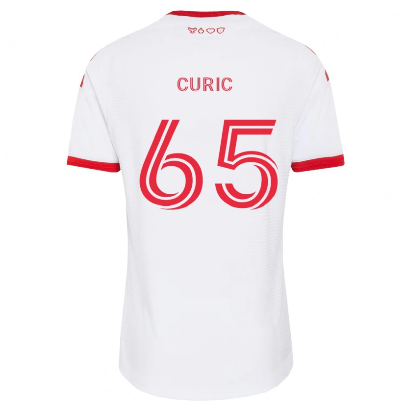 Danxen Hombre Camiseta Antony Curic #65 Blanco Rojo Negro 2ª Equipación 2026/27 La Camisa