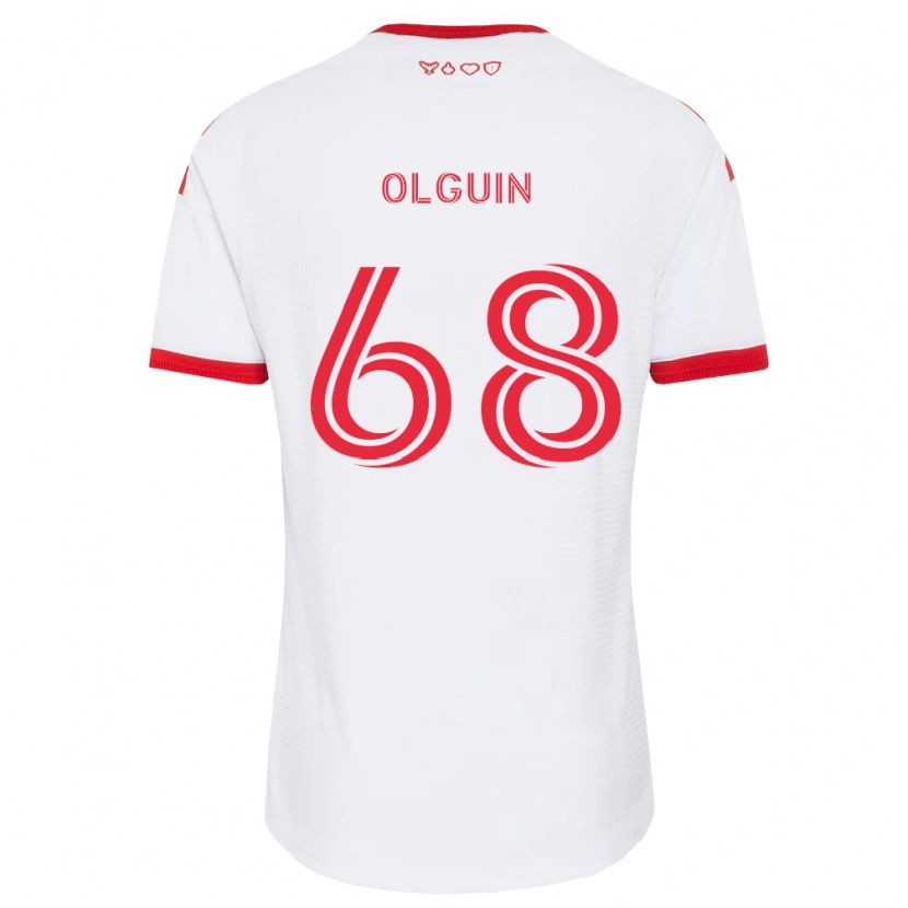 Danxen Hombre Camiseta Lucas Olguin #68 Blanco Rojo Negro 2ª Equipación 2026/27 La Camisa