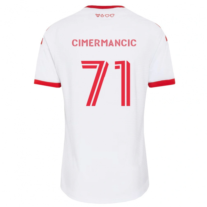 Danxen Hombre Camiseta Markus Cimermancic #71 Blanco Rojo Negro 2ª Equipación 2026/27 La Camisa