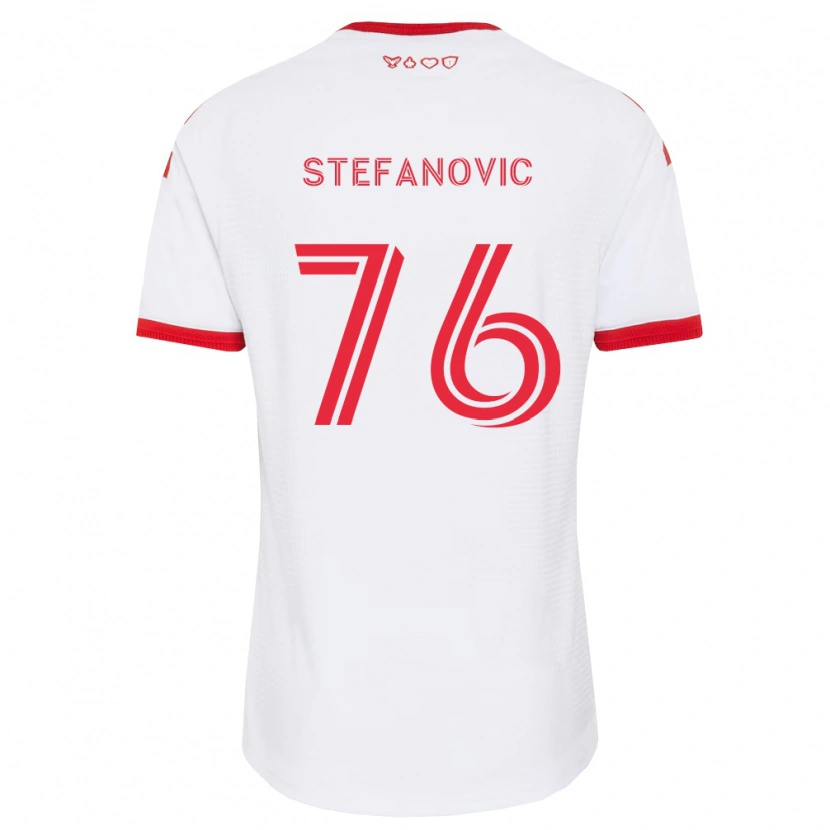 Danxen Hombre Camiseta Lazar Stefanović #76 Blanco Rojo Negro 2ª Equipación 2026/27 La Camisa