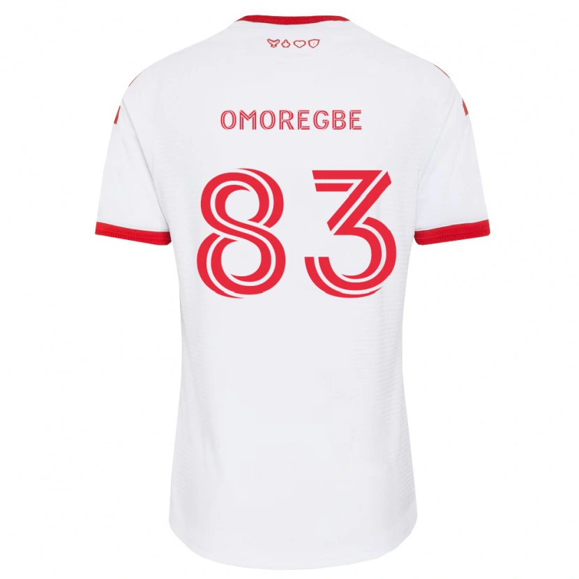 Danxen Hombre Camiseta Edwin Omoregbe #83 Blanco Rojo Negro 2ª Equipación 2026/27 La Camisa