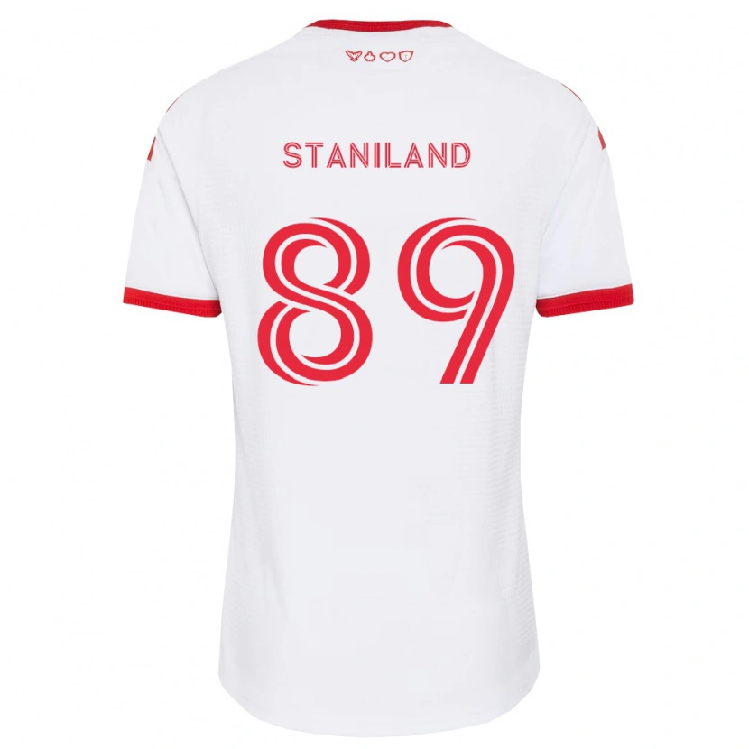 Danxen Hombre Camiseta Charlie Staniland #89 Blanco Rojo Negro 2ª Equipación 2026/27 La Camisa