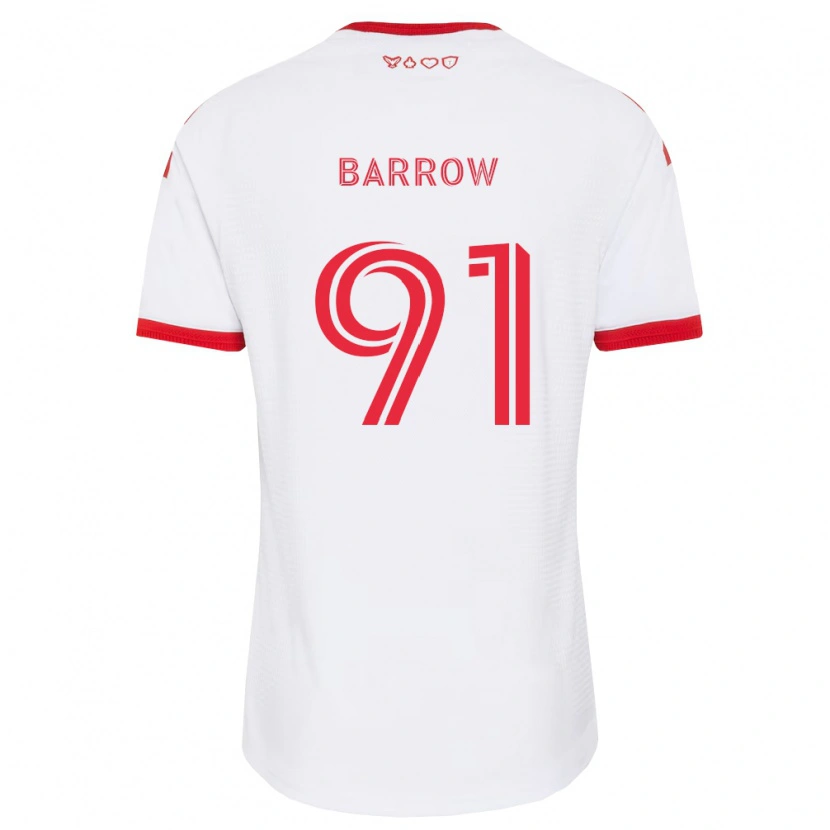 Danxen Hombre Camiseta Dékwon Barrow #91 Blanco Rojo Negro 2ª Equipación 2026/27 La Camisa