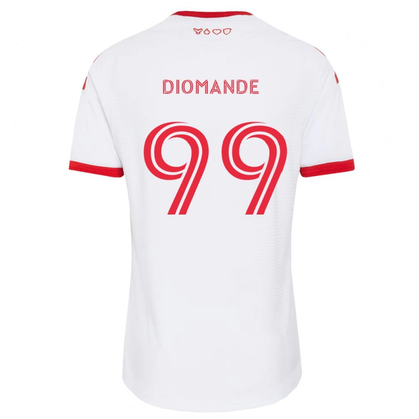 Danxen Hombre Camiseta Adama Diomande #99 Blanco Rojo Negro 2ª Equipación 2026/27 La Camisa