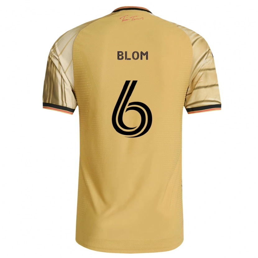 Danxen Hombre Camiseta Njabulo Blom #6 Marrón Amarillo Negro 2ª Equipación 2026/27 La Camisa