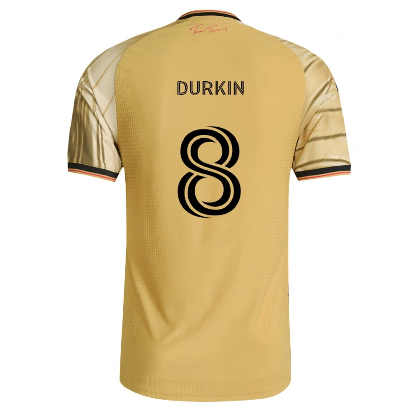Danxen Hombre Camiseta Chris Durkin #8 Marrón Amarillo Negro 2ª Equipación 2026/27 La Camisa