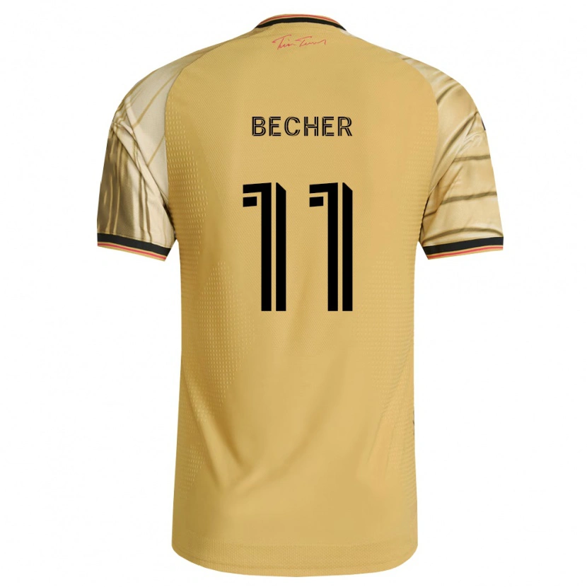 Danxen Hombre Camiseta Simon Becher #11 Marrón Amarillo Negro 2ª Equipación 2026/27 La Camisa
