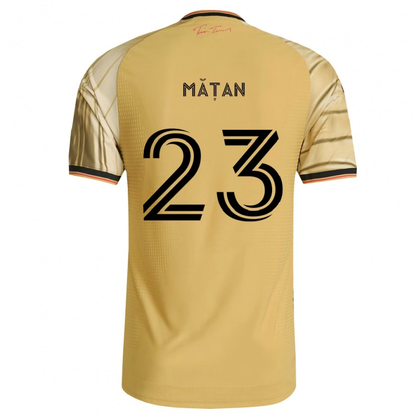 Danxen Hombre Camiseta Alexandru Mățan #23 Marrón Amarillo Negro 2ª Equipación 2026/27 La Camisa