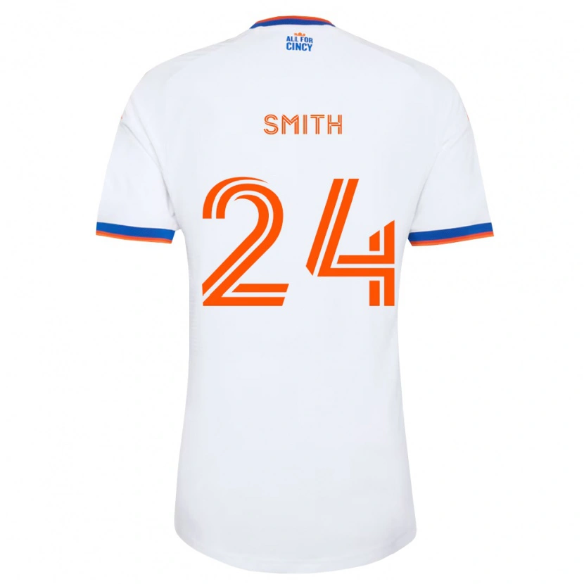 Danxen Hombre Camiseta Kyle Smith #24 Blanco Azul Marino Naranja 2ª Equipación 2026/27 La Camisa
