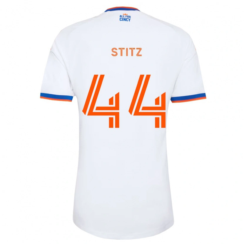 Danxen Hombre Camiseta Ben Stitz #44 Blanco Azul Marino Naranja 2ª Equipación 2026/27 La Camisa