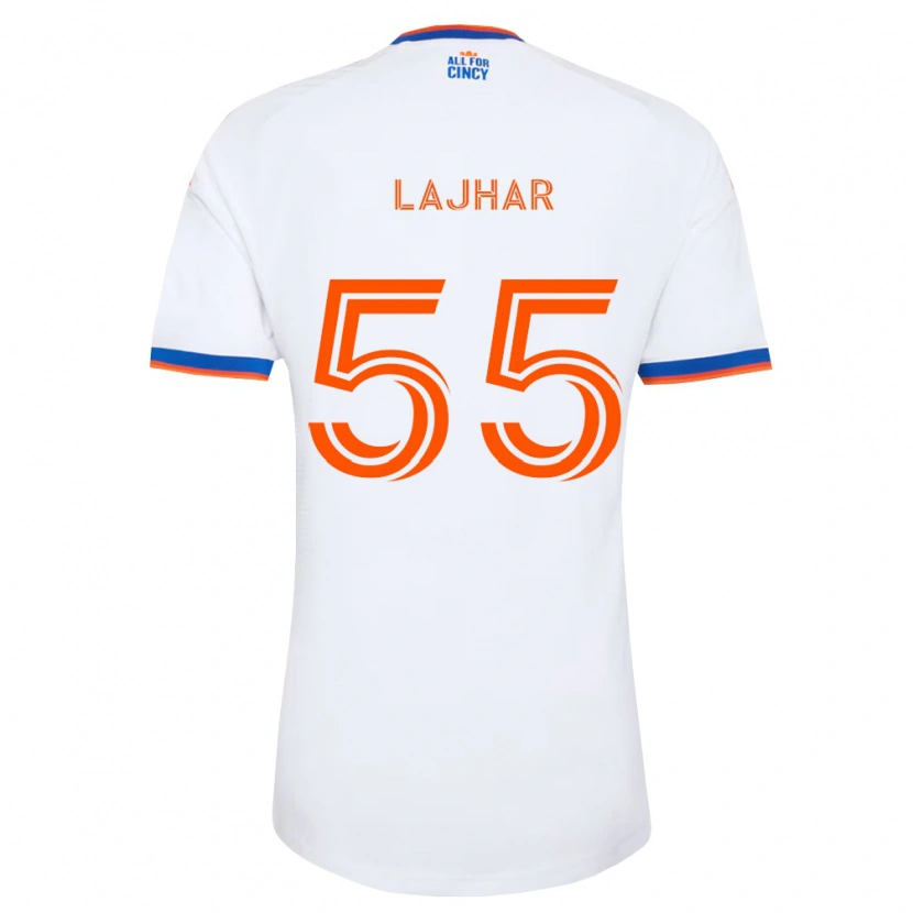 Danxen Hombre Camiseta Ayoub Lajhar #55 Blanco Azul Marino Naranja 2ª Equipación 2026/27 La Camisa