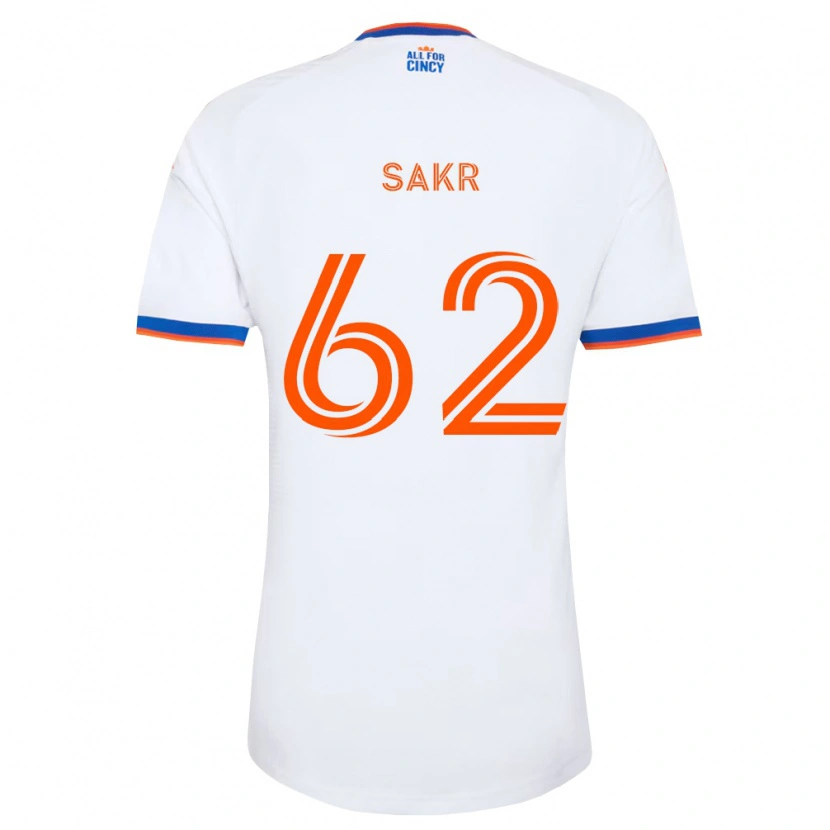 Danxen Hombre Camiseta Ali Sakr #62 Blanco Azul Marino Naranja 2ª Equipación 2026/27 La Camisa