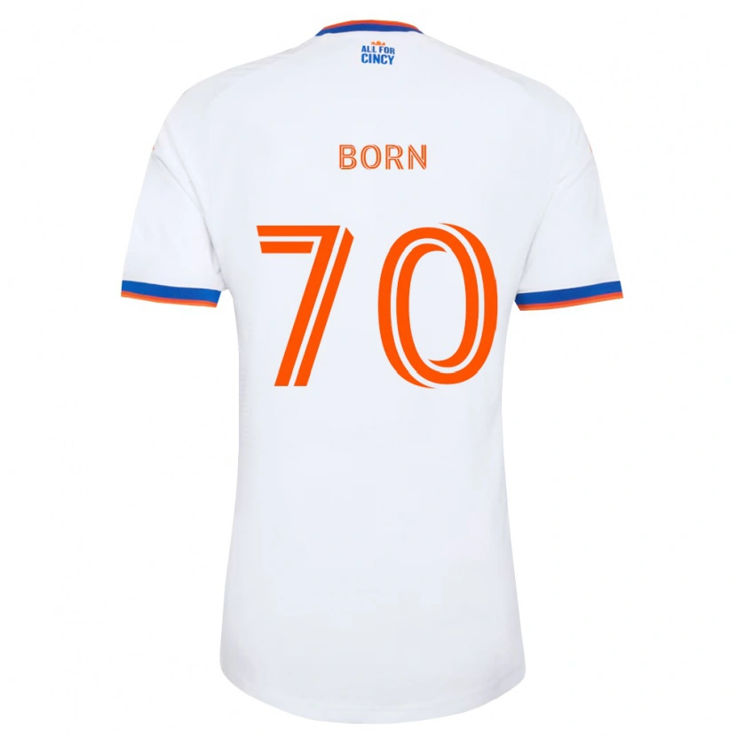 Danxen Hombre Camiseta Landon Born #70 Blanco Azul Marino Naranja 2ª Equipación 2026/27 La Camisa