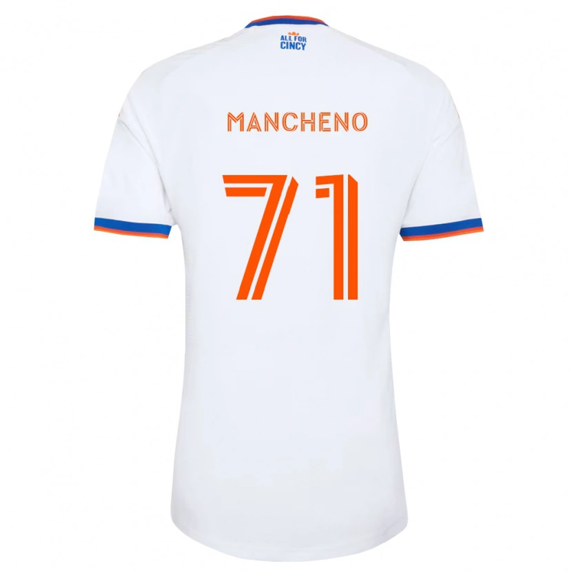 Danxen Hombre Camiseta Cristian Mancheno #71 Blanco Azul Marino Naranja 2ª Equipación 2026/27 La Camisa