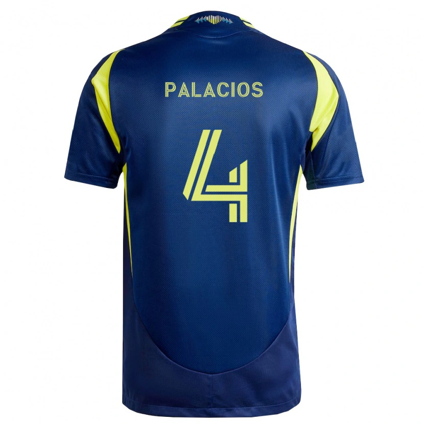 Danxen Hombre Camiseta Jeison Palacios #4 Amarillo Azul Marino 2ª Equipación 2026/27 La Camisa