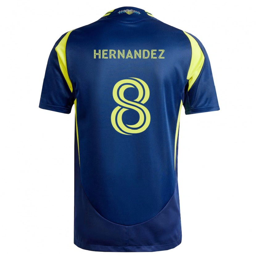 Danxen Hombre Camiseta Jonathan Hernández #8 Amarillo Azul Marino 2ª Equipación 2026/27 La Camisa