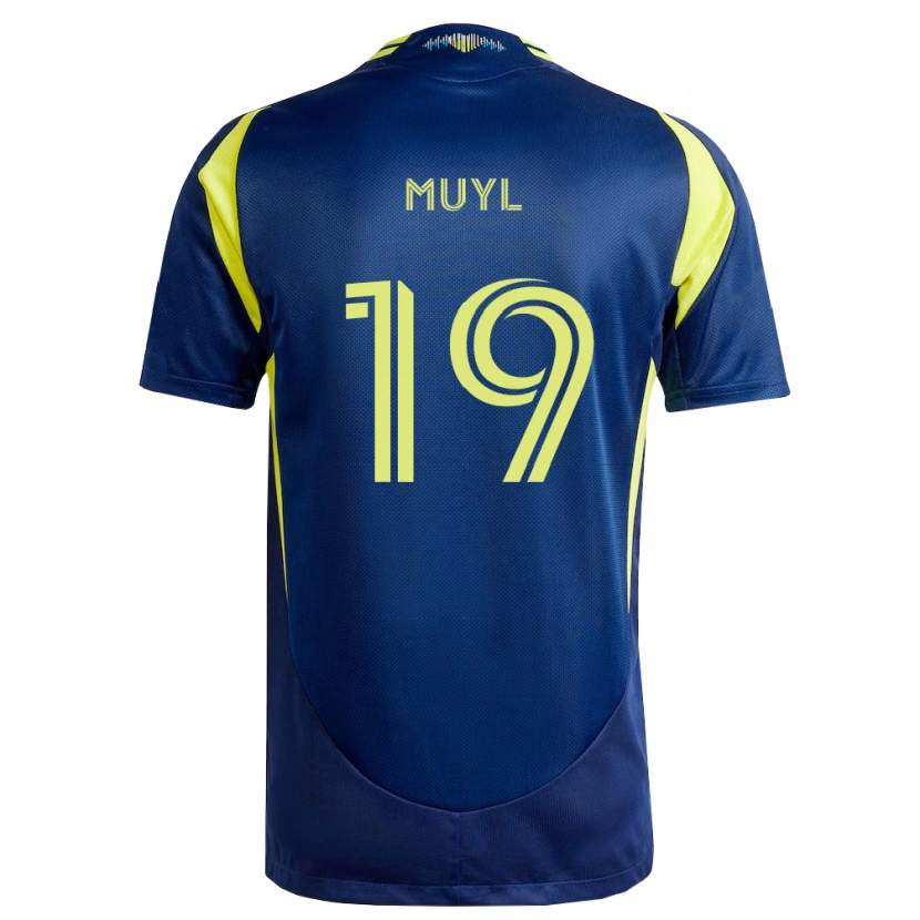 Danxen Hombre Camiseta Alex Muyl #19 Amarillo Azul Marino 2ª Equipación 2026/27 La Camisa