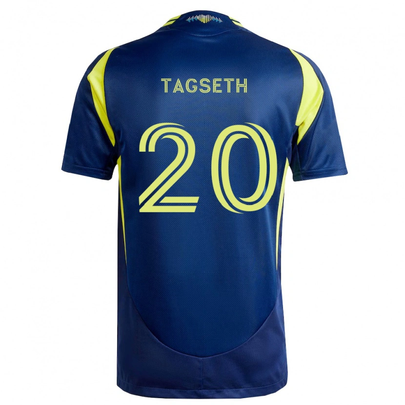 Danxen Hombre Camiseta Edvard Tagseth #20 Amarillo Azul Marino 2ª Equipación 2026/27 La Camisa