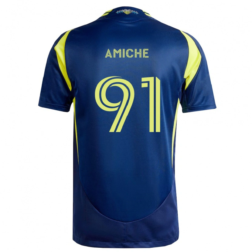 Danxen Hombre Camiseta Kemy Amiche #91 Amarillo Azul Marino 2ª Equipación 2026/27 La Camisa