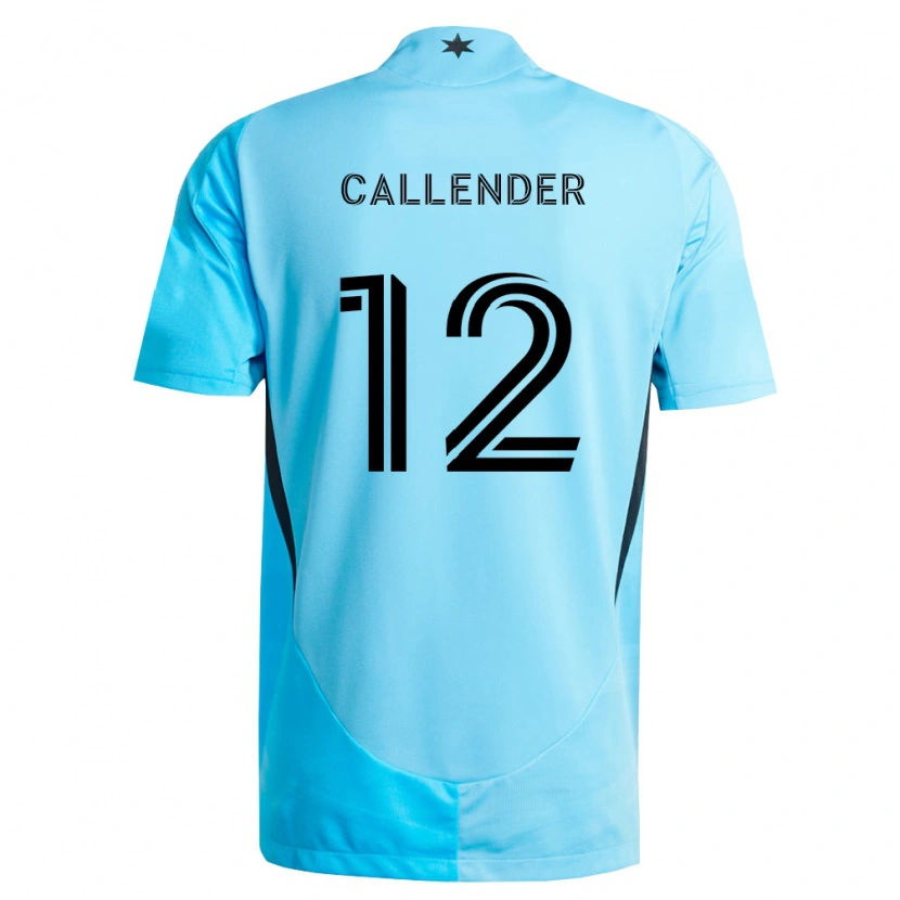 Danxen Hombre Camiseta Drake Callender #12 Azul Claro Negro 2ª Equipación 2026/27 La Camisa