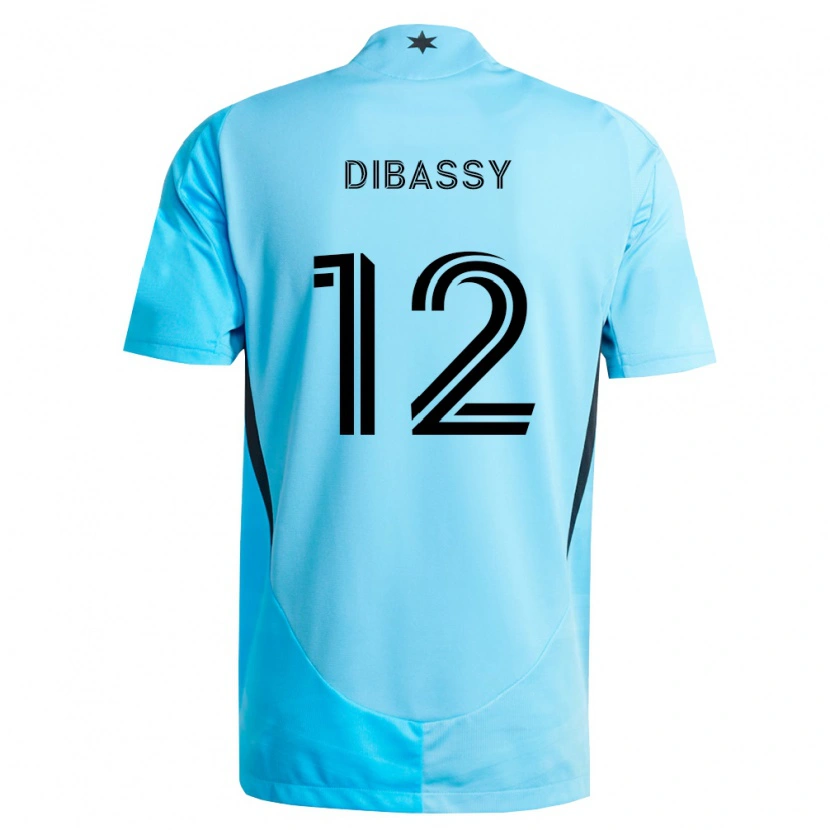 Danxen Hombre Camiseta Bakaye Dibassy #12 Azul Claro Negro 2ª Equipación 2026/27 La Camisa