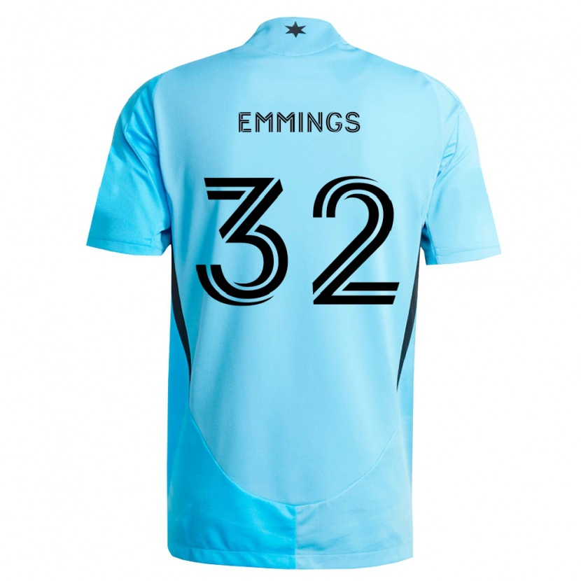 Danxen Hombre Camiseta Fred Emmings #32 Azul Claro Negro 2ª Equipación 2026/27 La Camisa