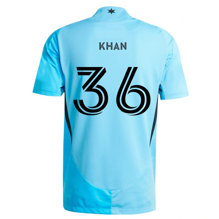 Danxen Hombre Camiseta Molik Khan #36 Azul Claro Negro 2ª Equipación 2026/27 La Camisa