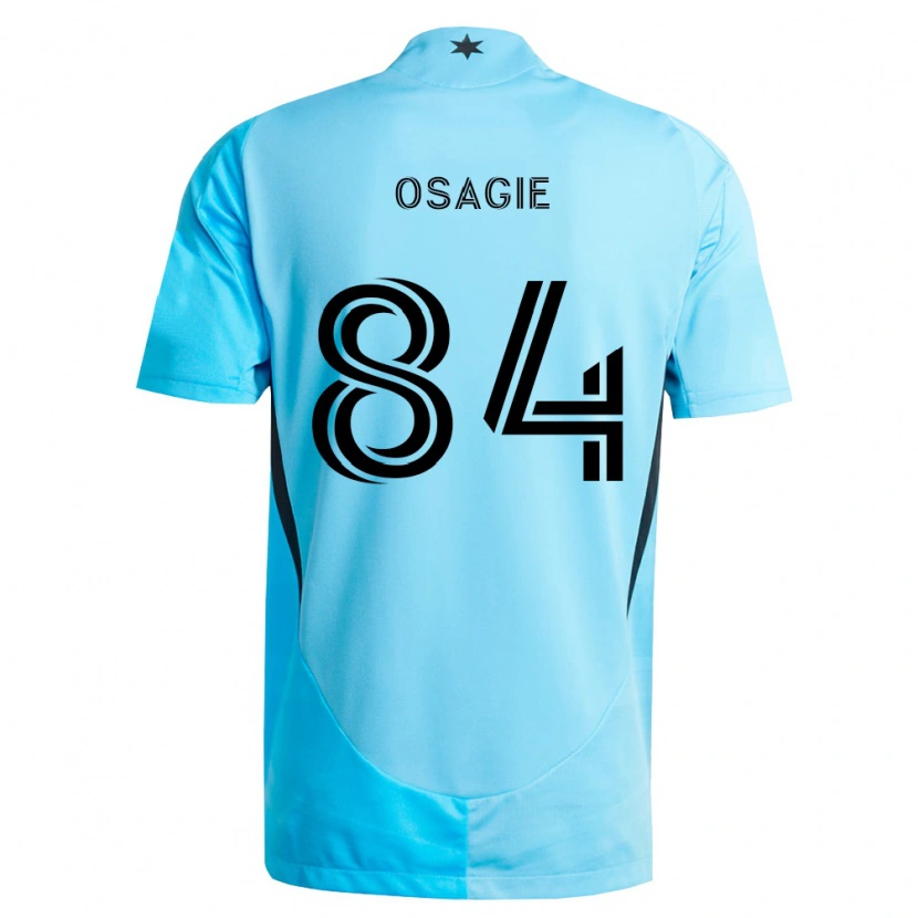Danxen Hombre Camiseta Nosazena Osagie #84 Azul Claro Negro 2ª Equipación 2026/27 La Camisa