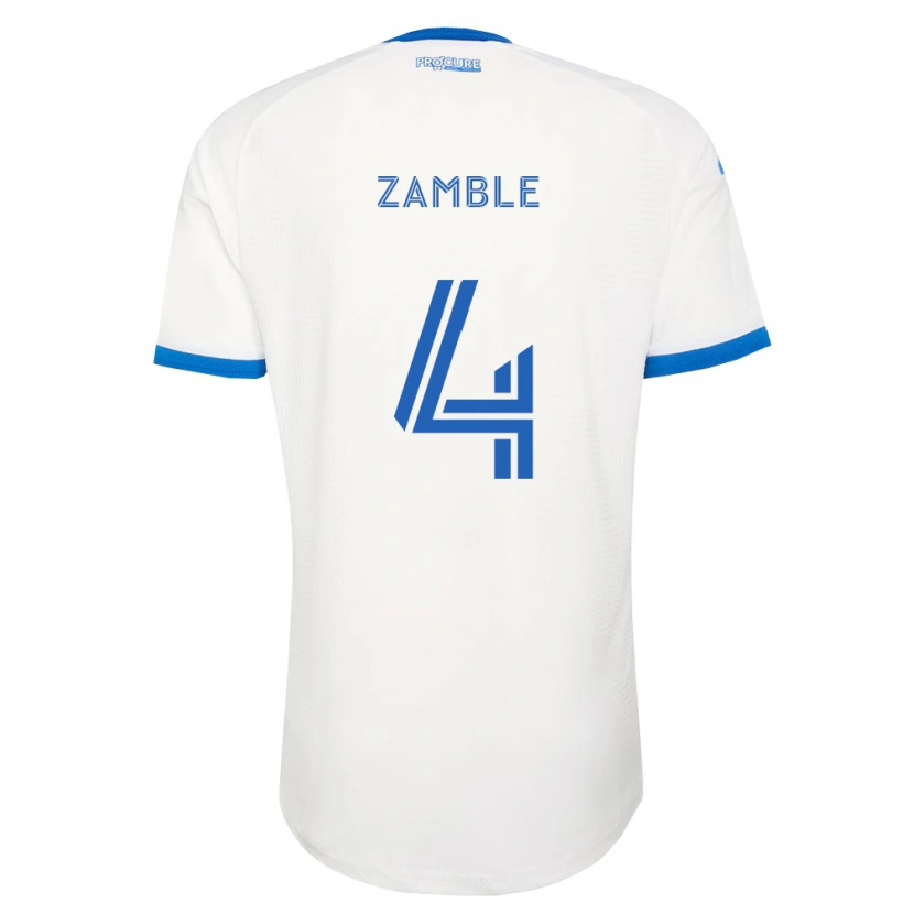 Danxen Hombre Camiseta Ulrich Zamble #4 Azul Cielo Blanco 2ª Equipación 2026/27 La Camisa