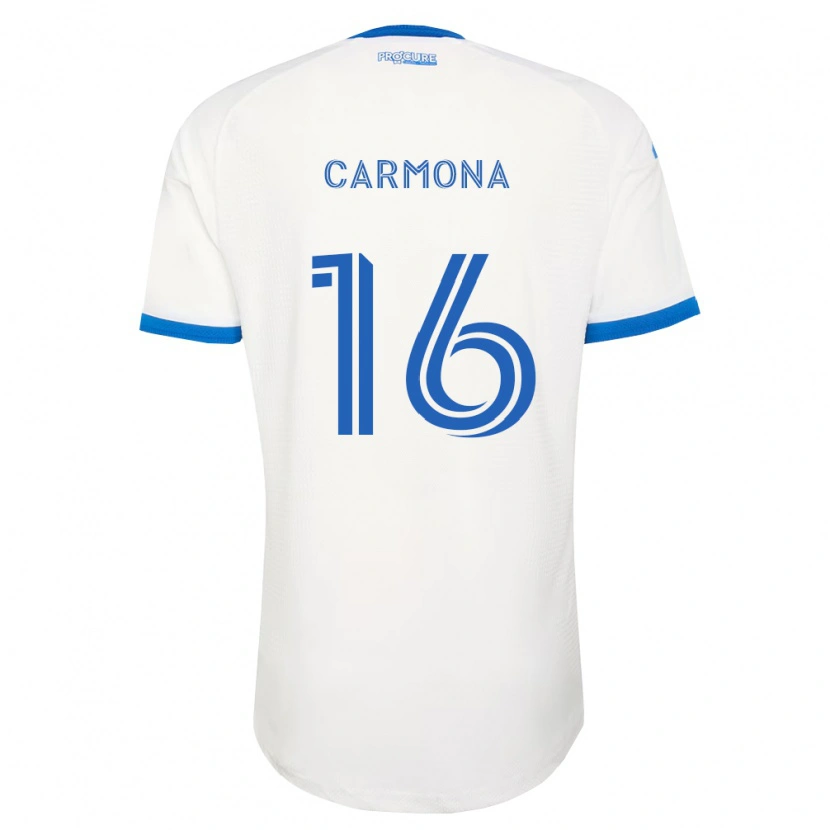 Danxen Hombre Camiseta Wikelman Carmona #16 Azul Cielo Blanco 2ª Equipación 2026/27 La Camisa