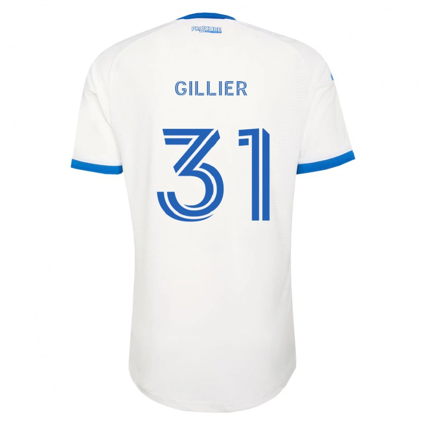 Danxen Hombre Camiseta Thomas Gillier #31 Azul Cielo Blanco 2ª Equipación 2026/27 La Camisa