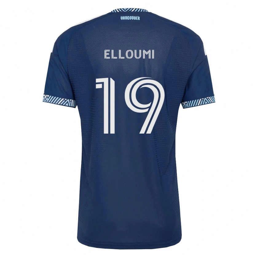 Danxen Hombre Camiseta Rayan Elloumi #19 Azul Profundo Blanco 2ª Equipación 2026/27 La Camisa