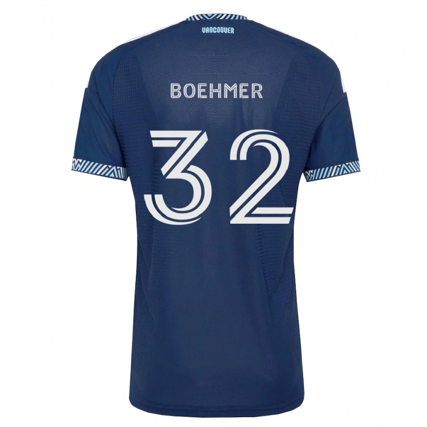Danxen Hombre Camiseta Isaac Boehmer #32 Azul Profundo Blanco 2ª Equipación 2026/27 La Camisa