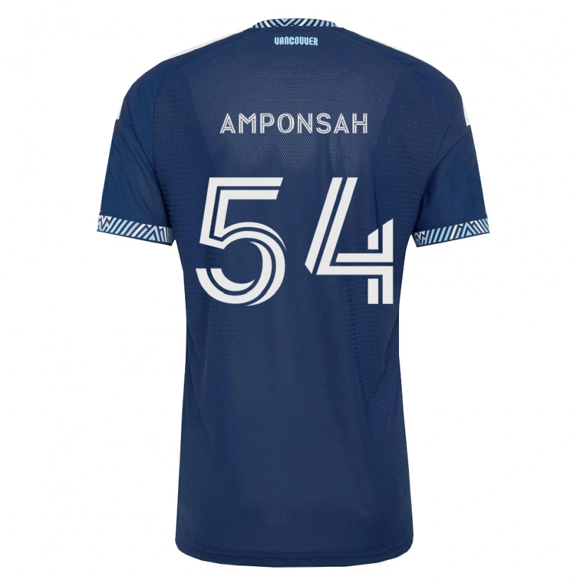 Danxen Hombre Camiseta Prince Amponsah #54 Azul Profundo Blanco 2ª Equipación 2026/27 La Camisa