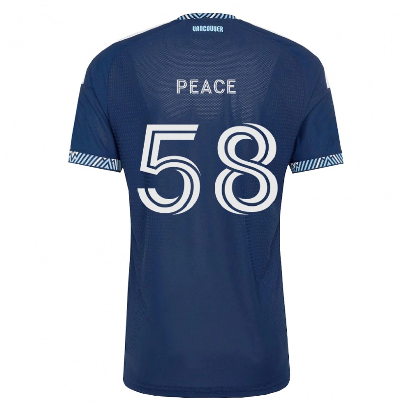 Danxen Hombre Camiseta Jesse Peace #58 Azul Profundo Blanco 2ª Equipación 2026/27 La Camisa