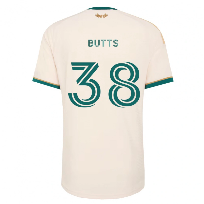 Danxen Hombre Camiseta Liam Butts #38 Verde Champán 2ª Equipación 2026/27 La Camisa